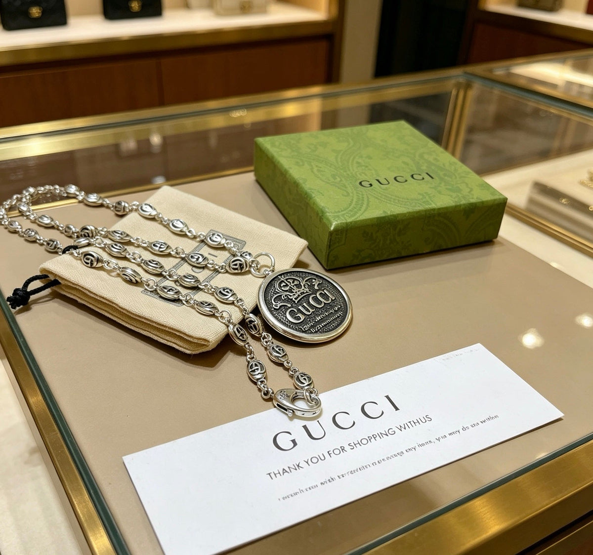 Gucci Anger Forest Chain Distressed Necklace – Style 13 - image 5