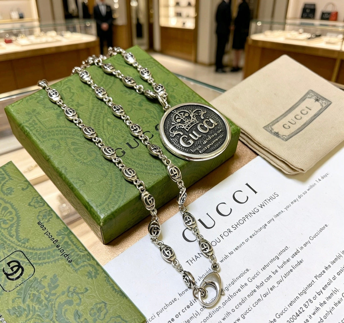 Gucci Anger Forest Chain Distressed Necklace – Style 13 - image 8
