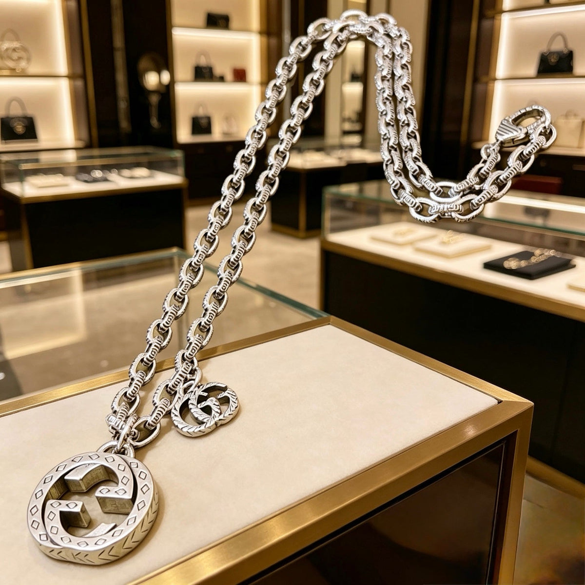 Gucci Anger Forest Chain Distressed Vintage-Inspired Necklace – Style 20 - image 4
