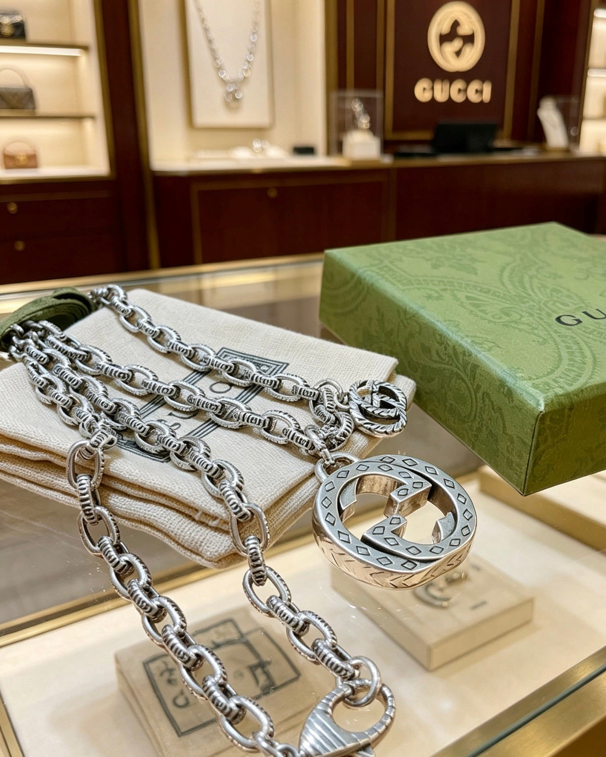 Gucci Anger Forest Chain Distressed Vintage-Inspired Necklace – Style 20 - image 5