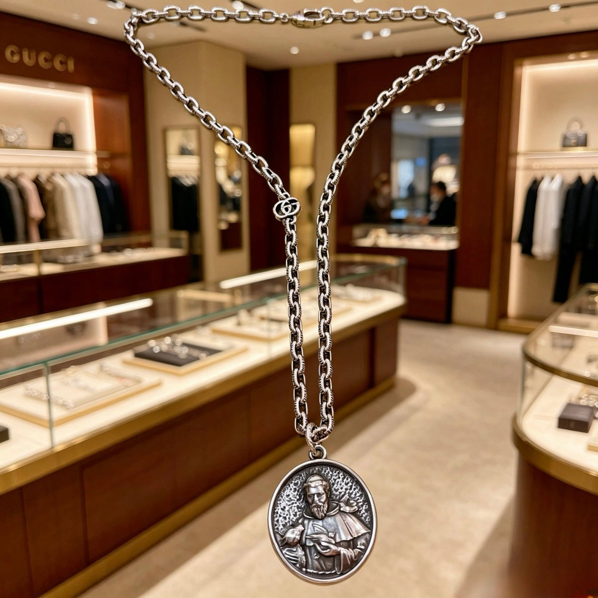 Gucci Anger Forest Chain Distressed Necklace – Style 56 - image 6