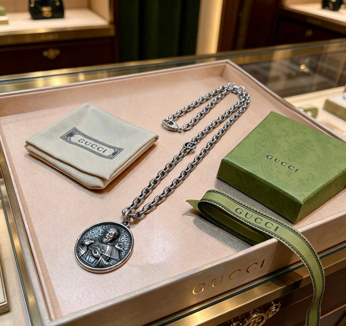 Gucci Anger Forest Chain Distressed Necklace – Style 56 - image 9