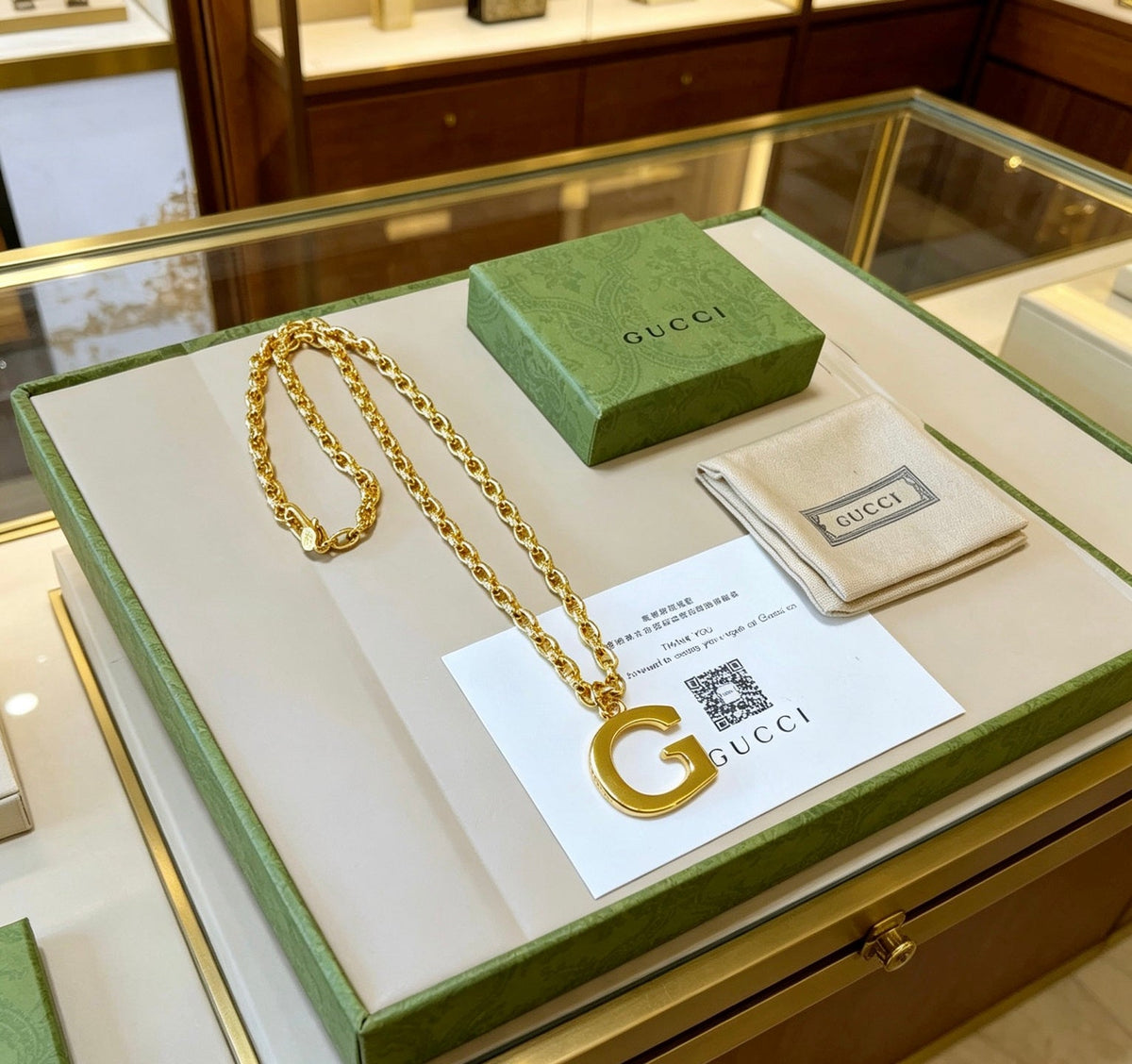 Gucci Anger Forest Chain Distressed Gold-Tone Necklace – Style 02 - image 4