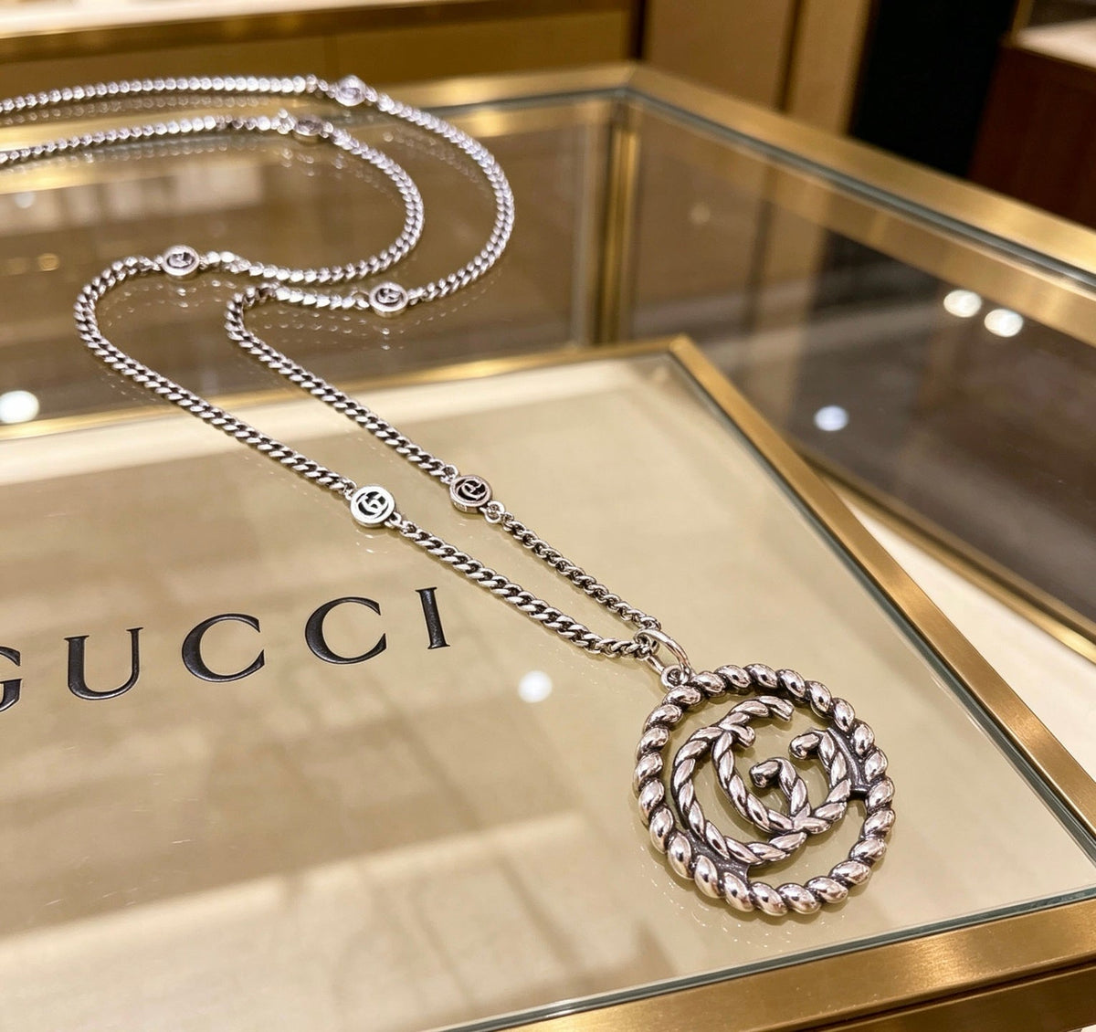 Gucci Anger Forest Chain Distressed Vintage Silver-Tone Necklace – Style 15 - image 2