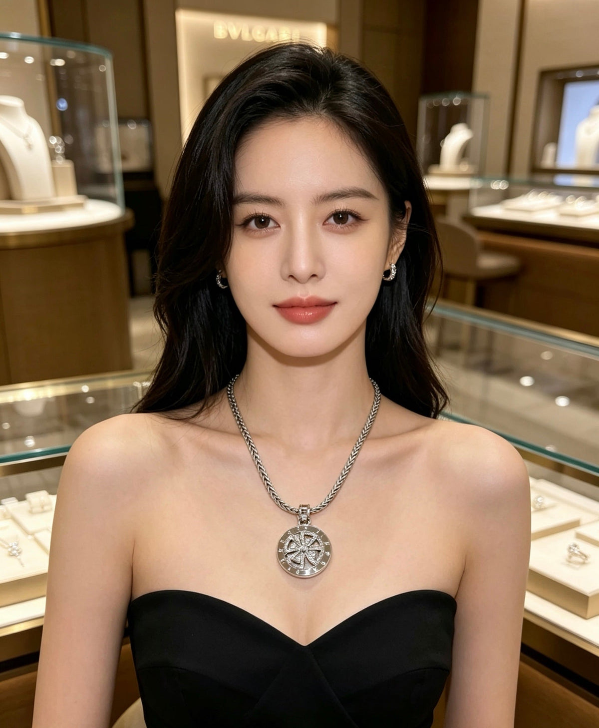 BVLGARI Divas' Dream V-Gold Tone Unisex Necklace – Style 41 - image 3