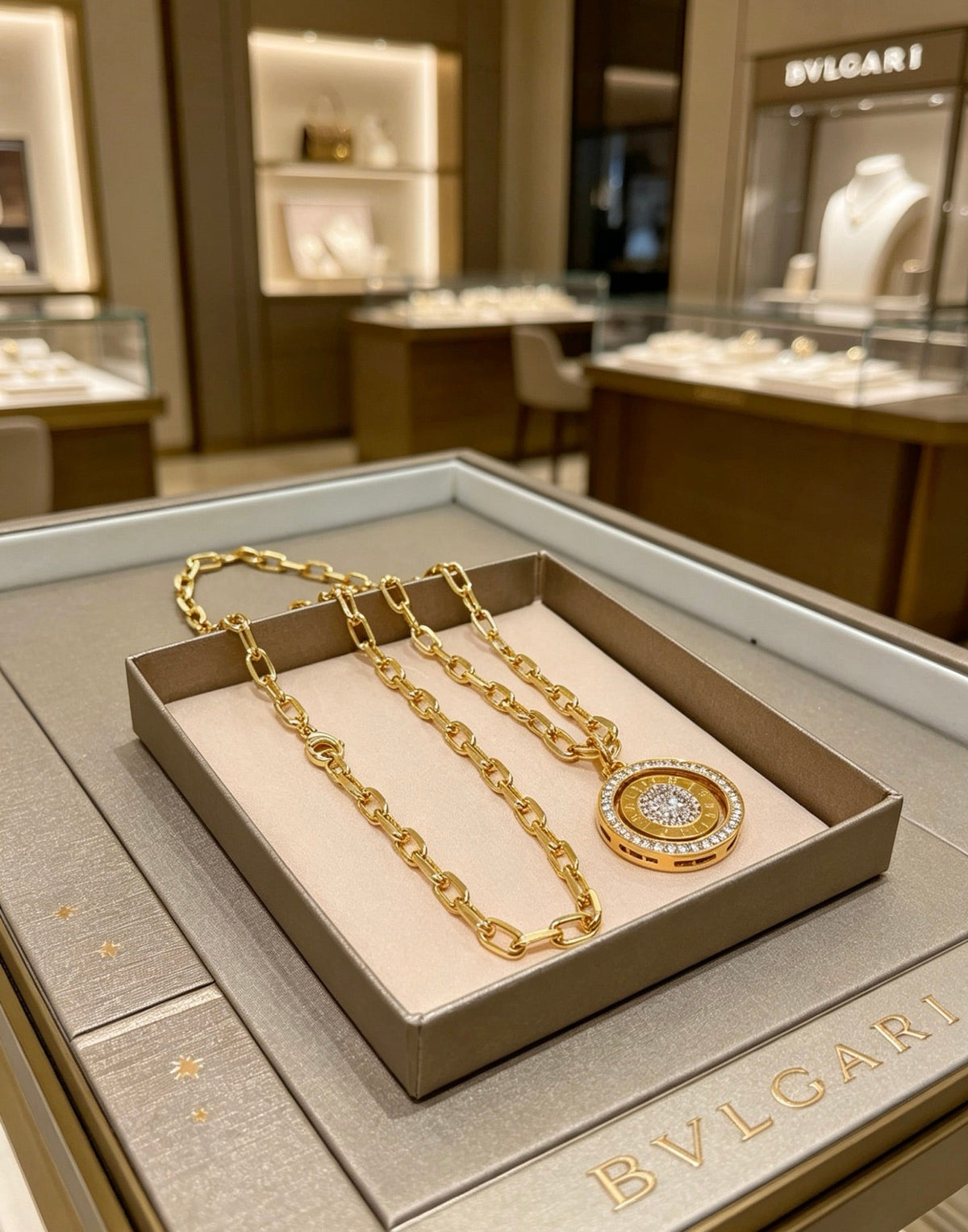 BVLGARI Divas' Dream V-Gold Tone Unisex Necklace – Style 63 - image 7