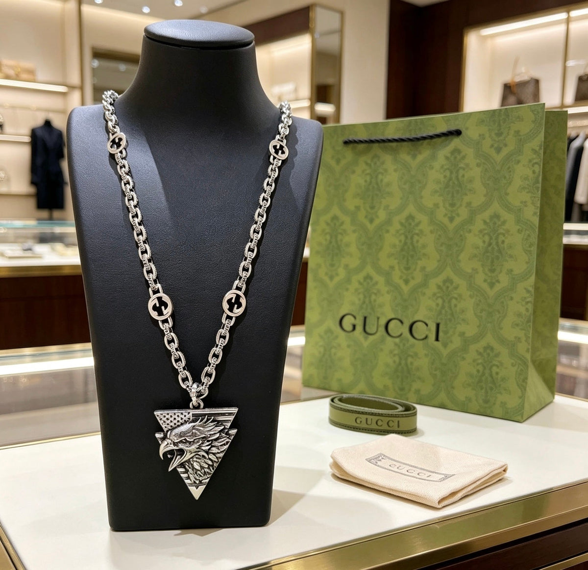 Gucci Anger Forest Chain Distressed Vintage-Inspired Necklace – Style 13 - image 4