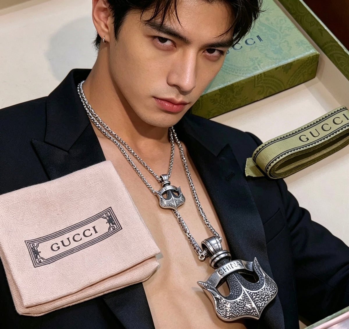 Gucci Anger Forest Chain Distressed Necklace – Style 31 - image 3