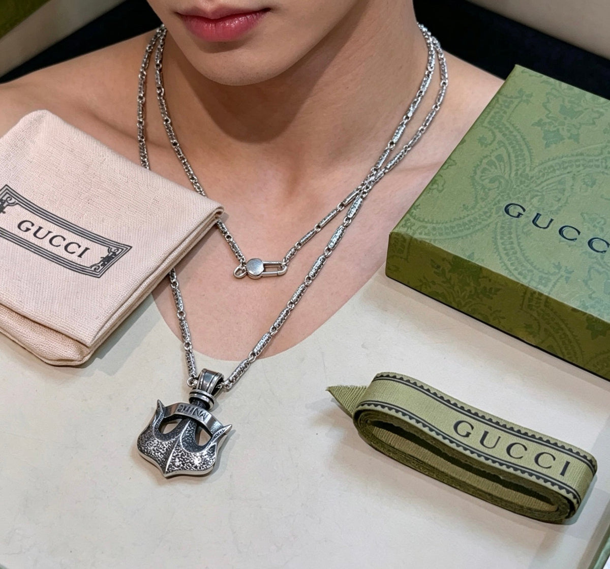 Gucci Anger Forest Chain Distressed Necklace – Style 31 - image 7