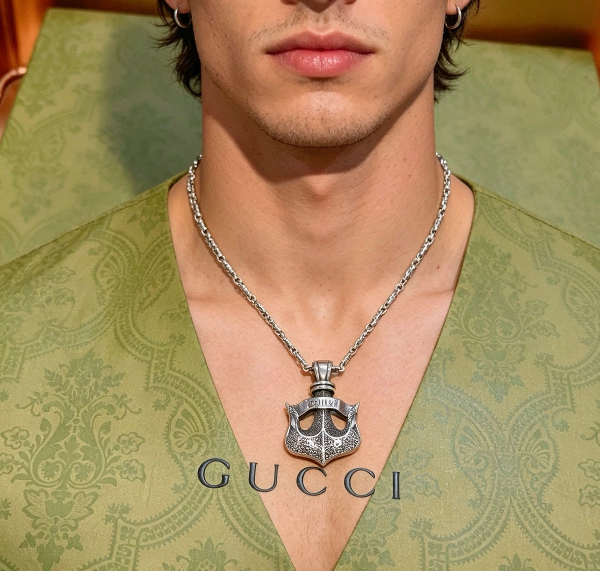 Gucci Anger Forest Chain Distressed Necklace – Style 31 - image 6