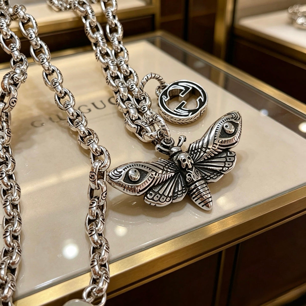 Gucci Anger Forest Chain Distressed Necklace – Style 41 - image 6