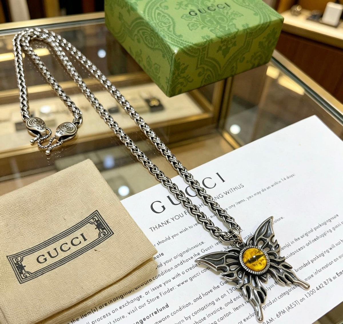 Gucci Anger Forest Chain Distressed Necklace – Style 29 - image 7