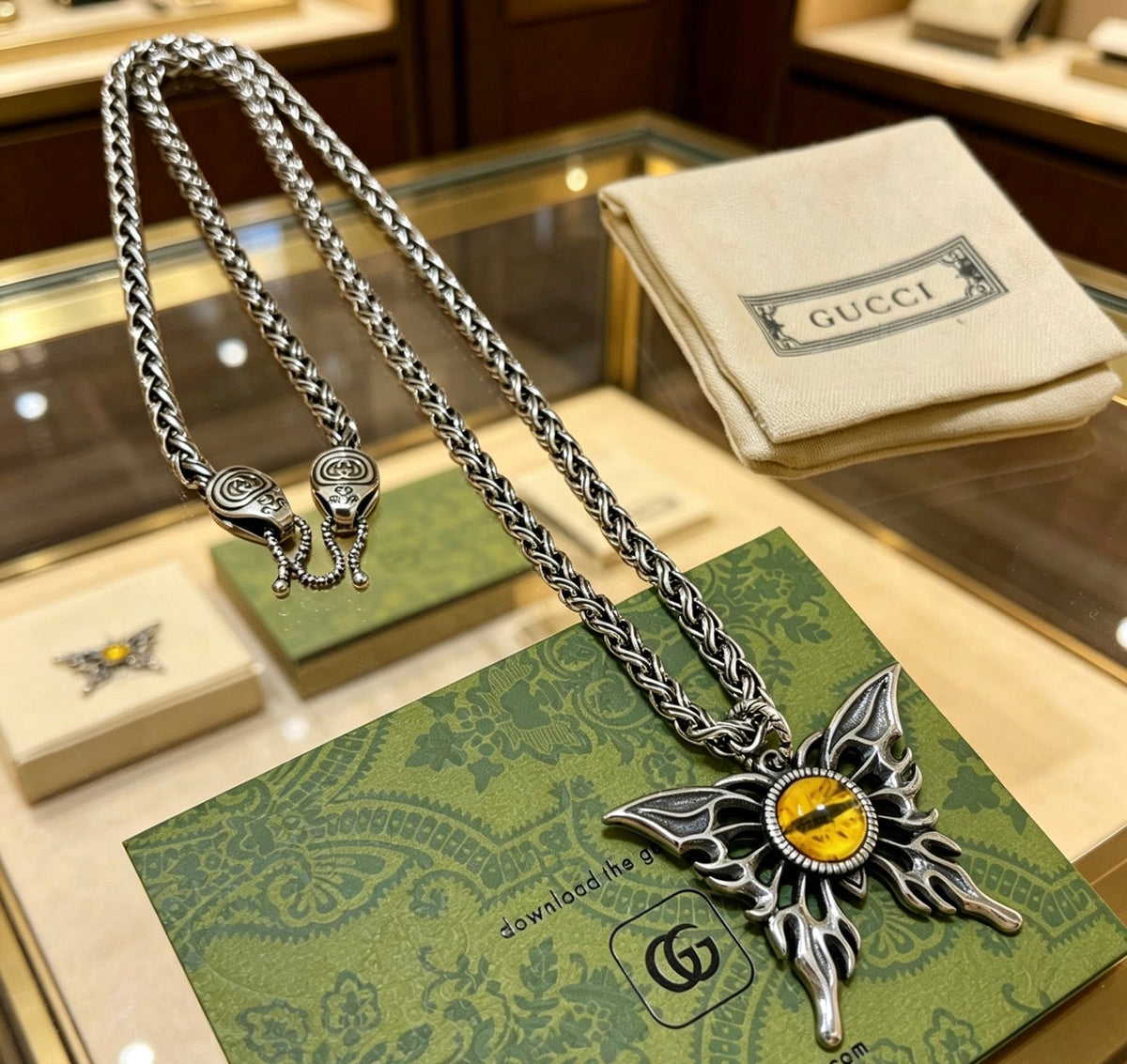 Gucci Anger Forest Chain Distressed Necklace – Style 29 - image 2