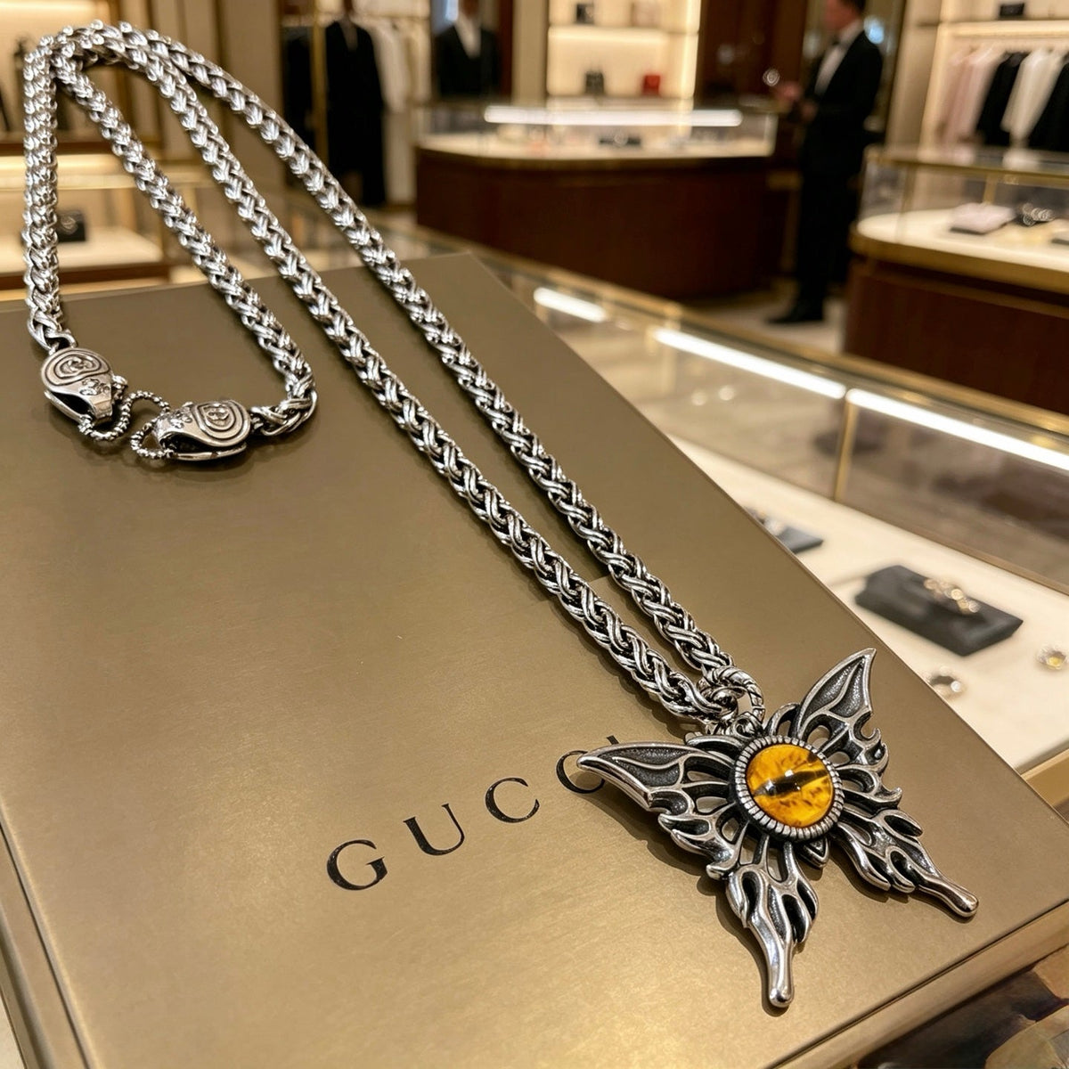 Gucci Anger Forest Chain Distressed Necklace – Style 29 - image 4