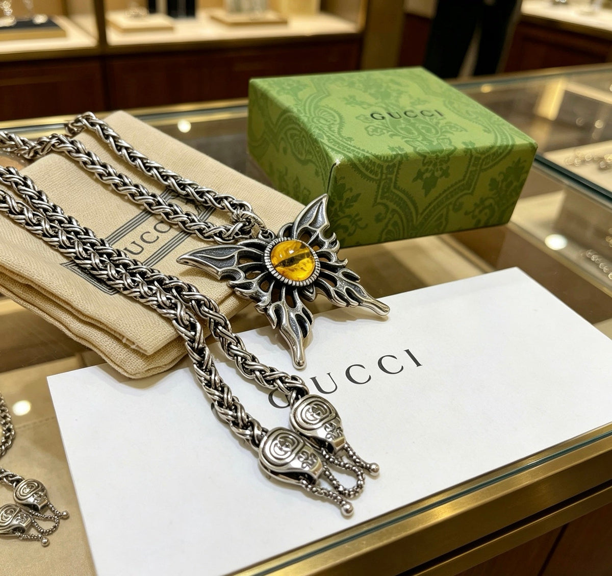 Gucci Anger Forest Chain Distressed Necklace – Style 29 - image 9