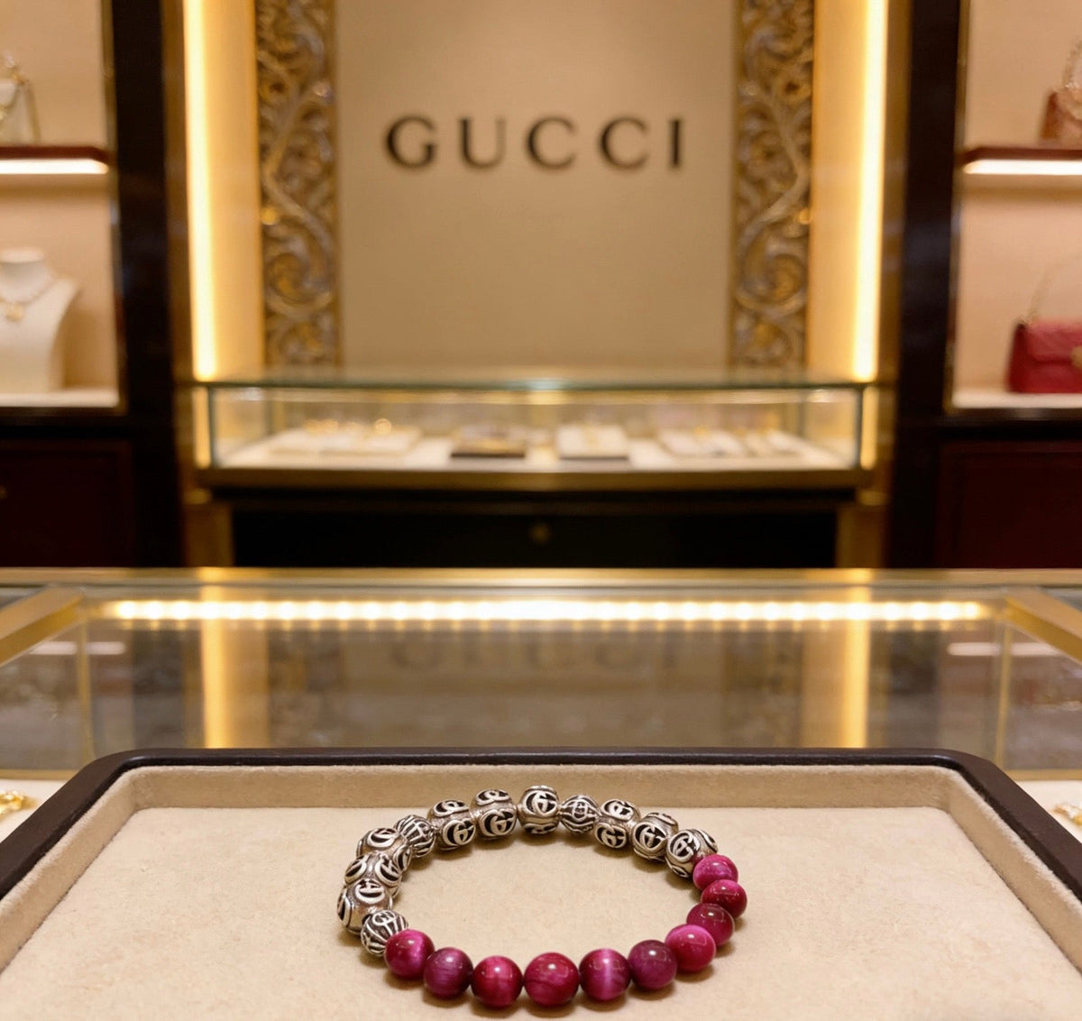 Gucci Anger Forest Tiger Eye Crystal Distressed Bracelet – Style 02 - image 4