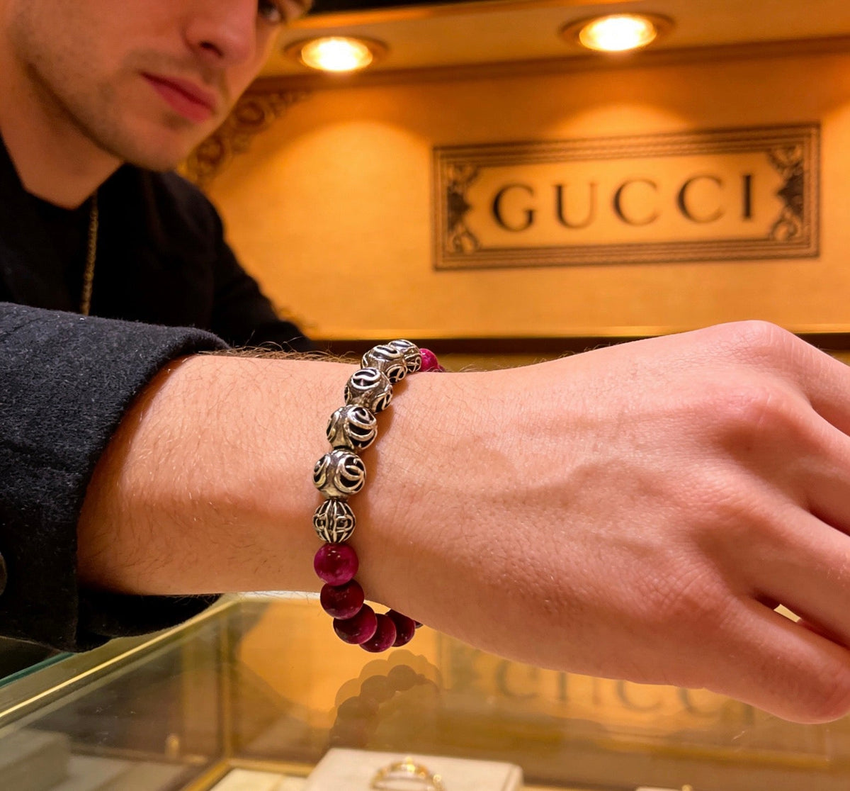 Gucci Anger Forest Tiger Eye Crystal Distressed Bracelet – Style 02 - image 3