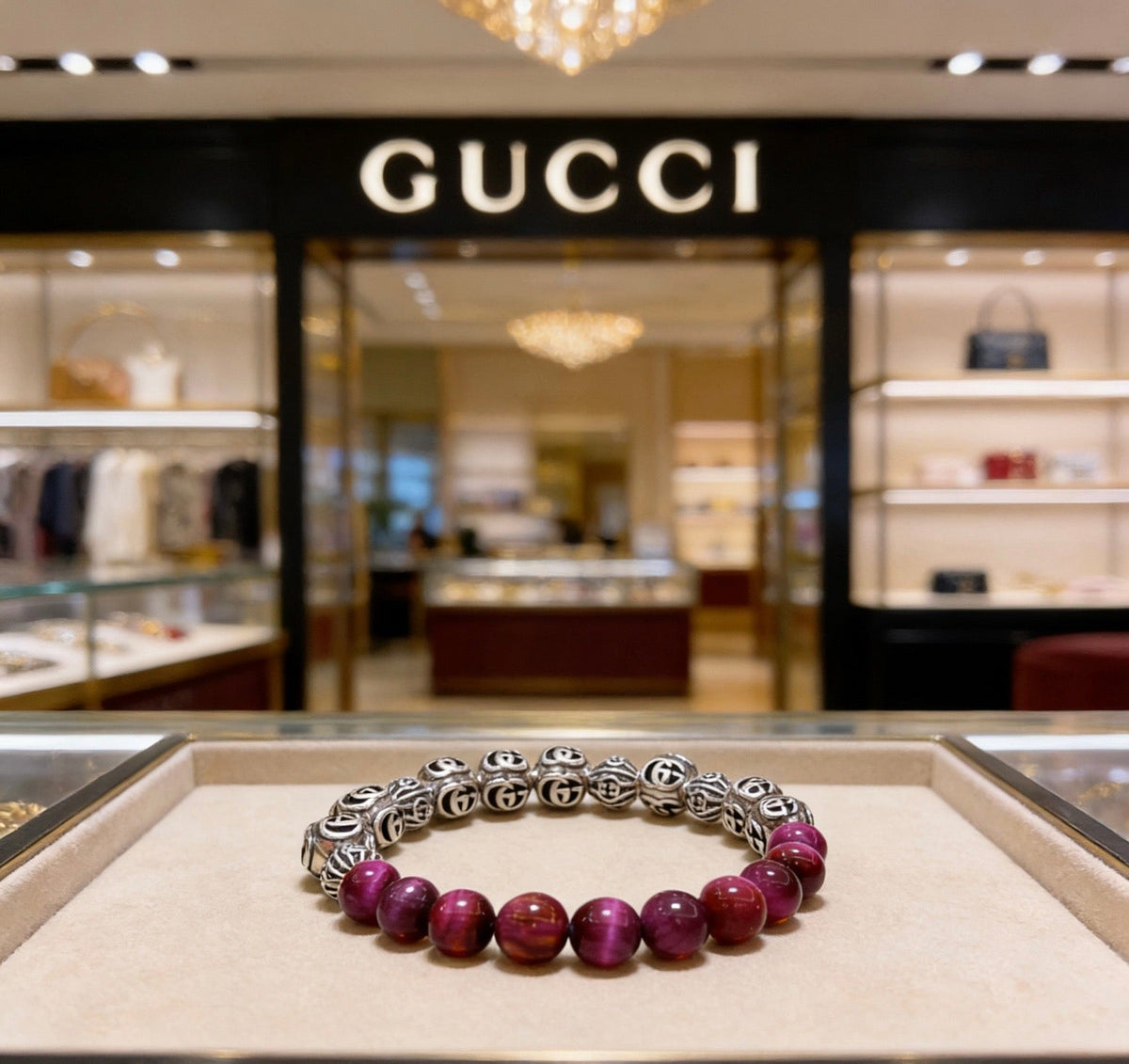 Gucci Anger Forest Tiger Eye Crystal Distressed Bracelet – Style 02 - image 2
