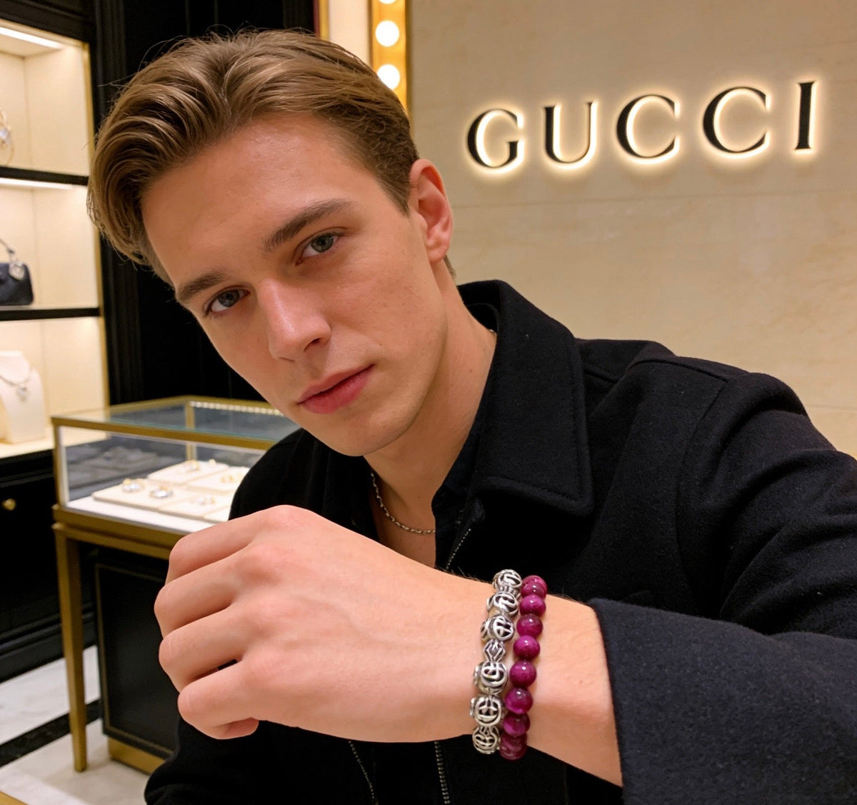 Gucci Anger Forest Tiger Eye Crystal Distressed Bracelet – Style 02 - image 8