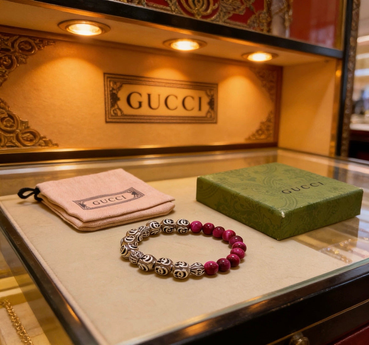 Gucci Anger Forest Tiger Eye Crystal Distressed Bracelet – Style 02 - image 5