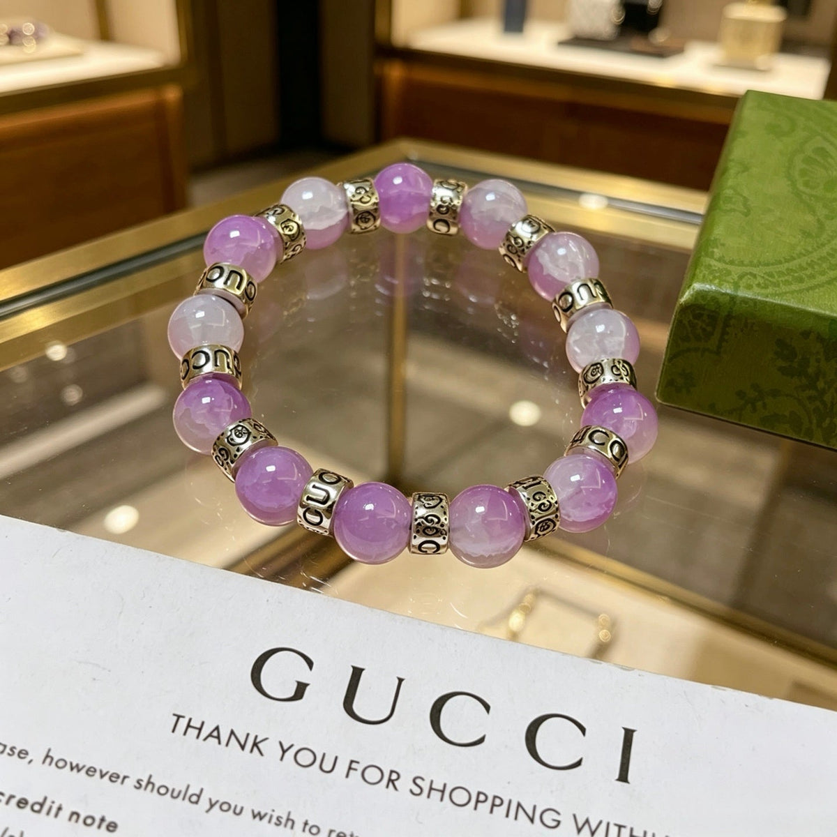 Gucci Anger Forest Crystal Distressed Unisex Bracelet – Style 05 - image 2