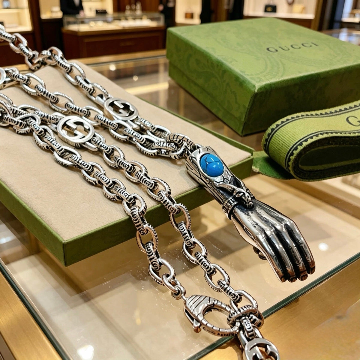 Gucci Anger Forest Chain Distressed Pendant – Style 04 - image 2