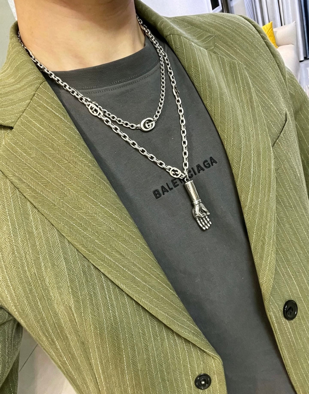 Gucci Anger Forest Chain Distressed Pendant – Style 04 - image 6