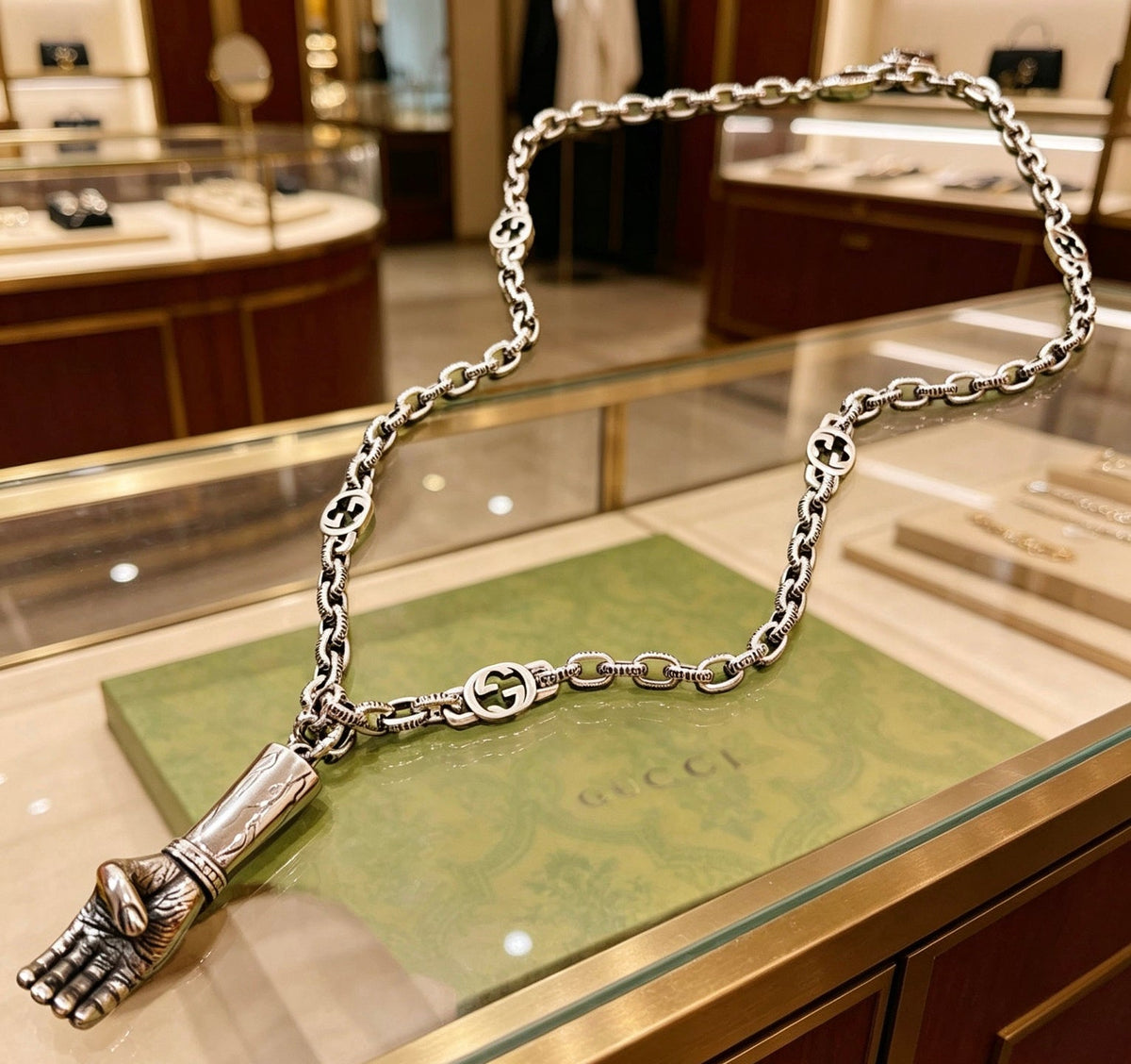 Gucci Anger Forest Chain Distressed Pendant – Style 04 - image 7