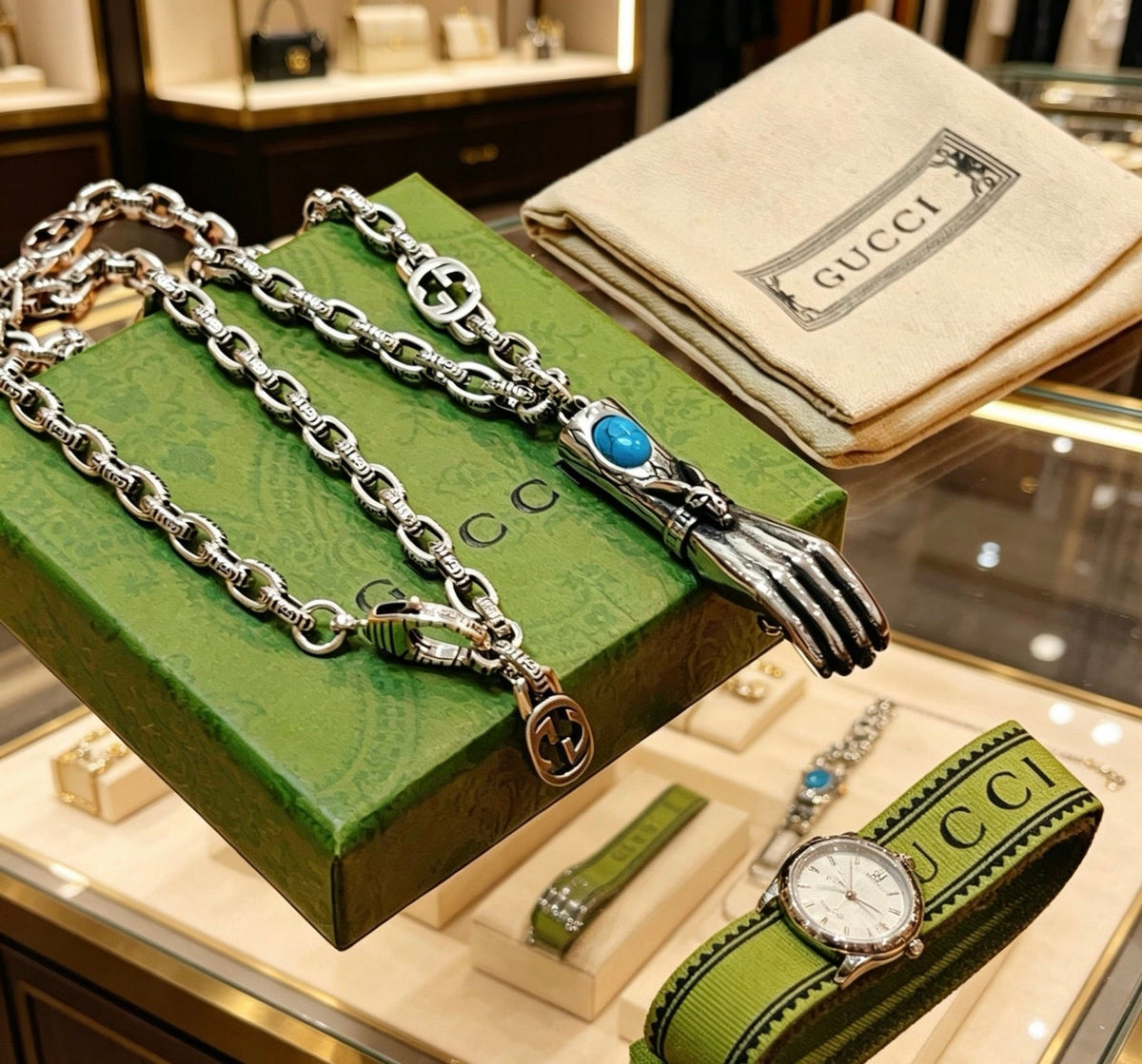 Gucci Anger Forest Chain Distressed Pendant – Style 04 - image 8