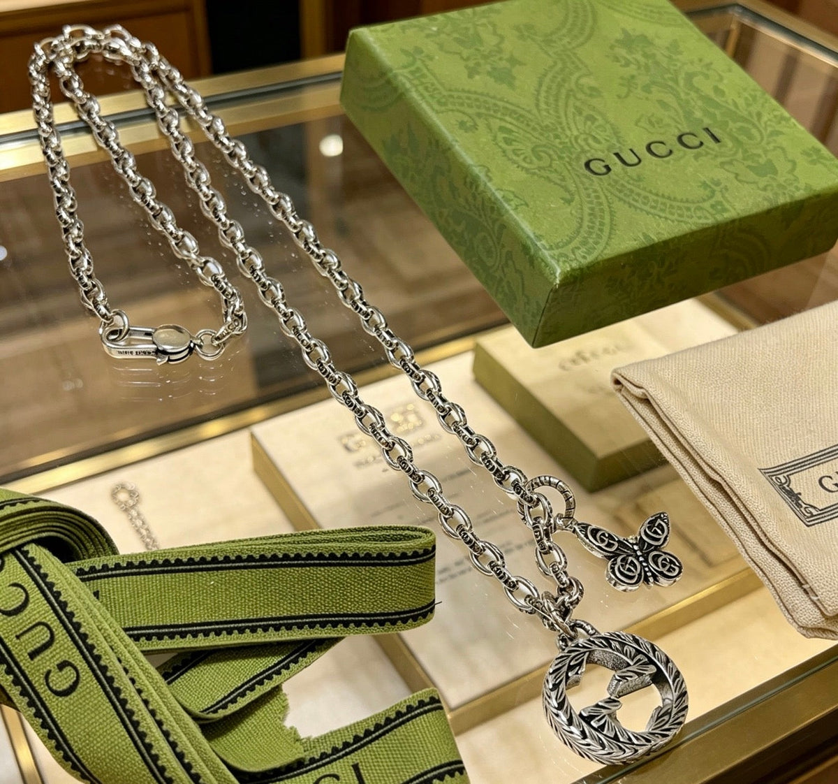 Gucci Anger Forest Chain Distressed Necklace – Style 37 - image 2