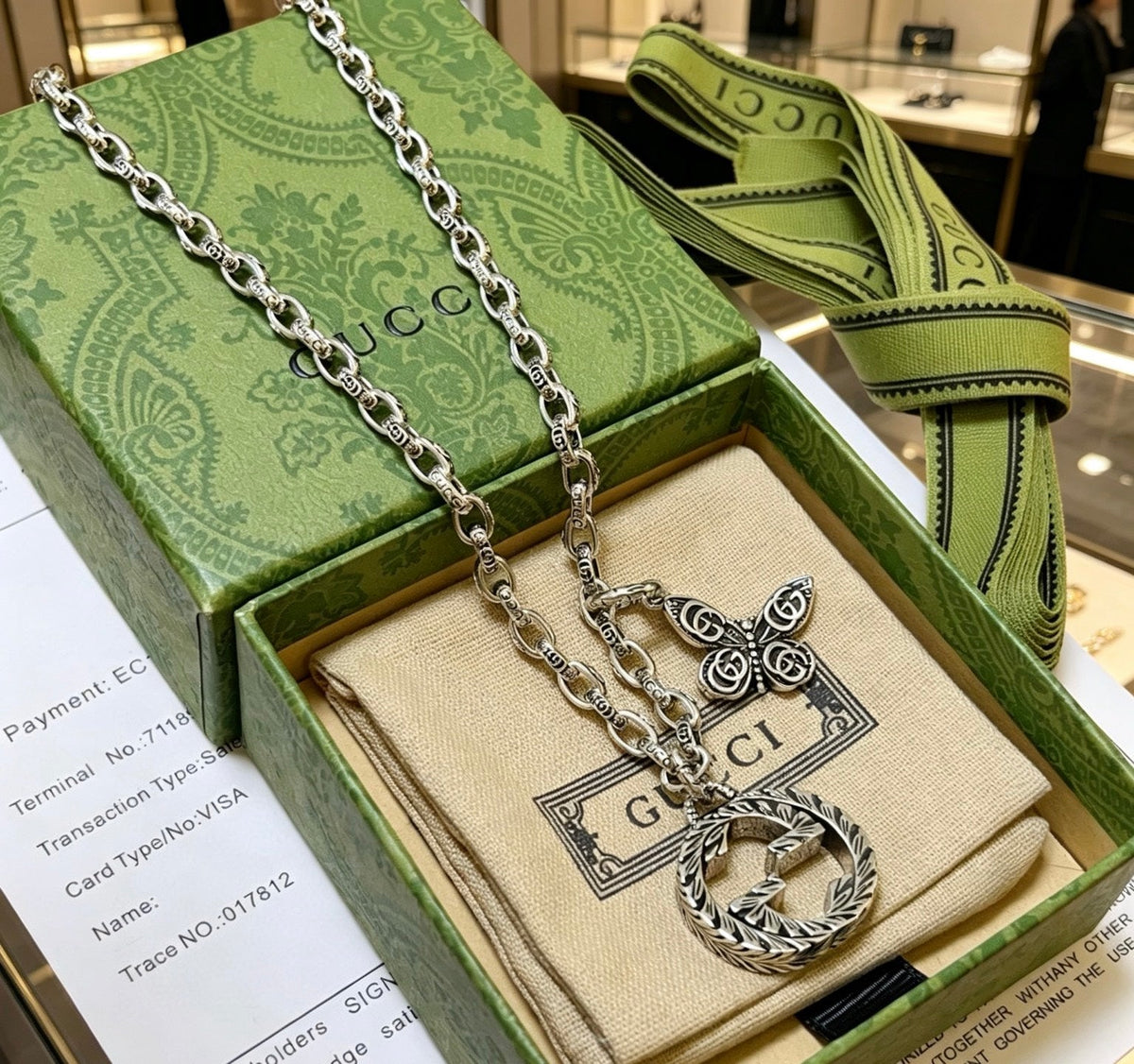 Gucci Anger Forest Chain Distressed Necklace – Style 37 - image 5