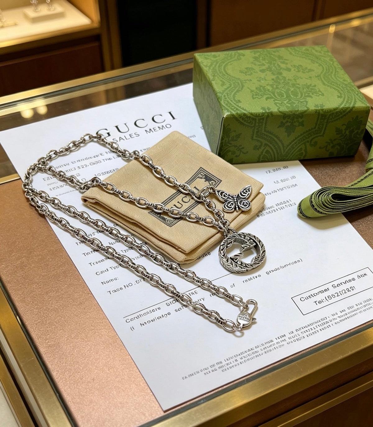 Gucci Anger Forest Chain Distressed Necklace – Style 37 - image 8
