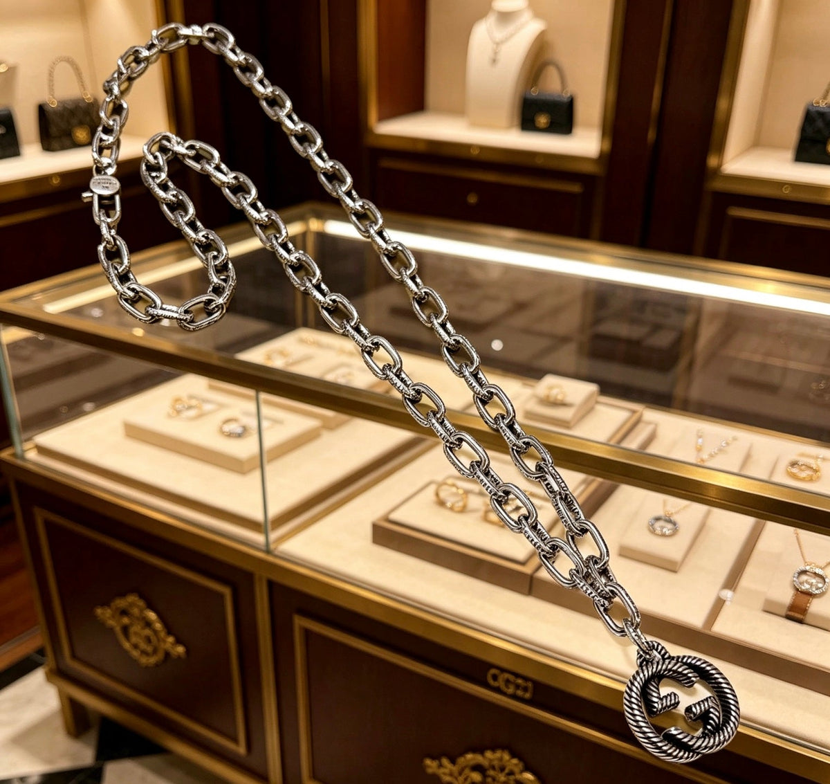 Gucci Anger Forest Chain Distressed Necklace – Style 36 - image 7