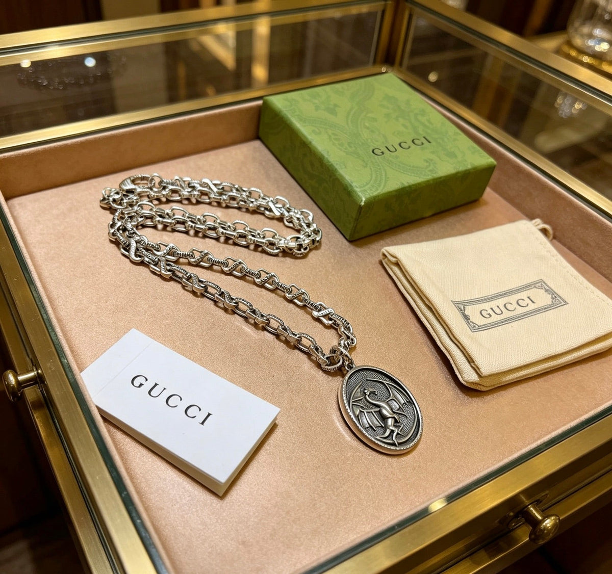 Gucci Anger Forest Chain Distressed Necklace – Style 09 - image 2