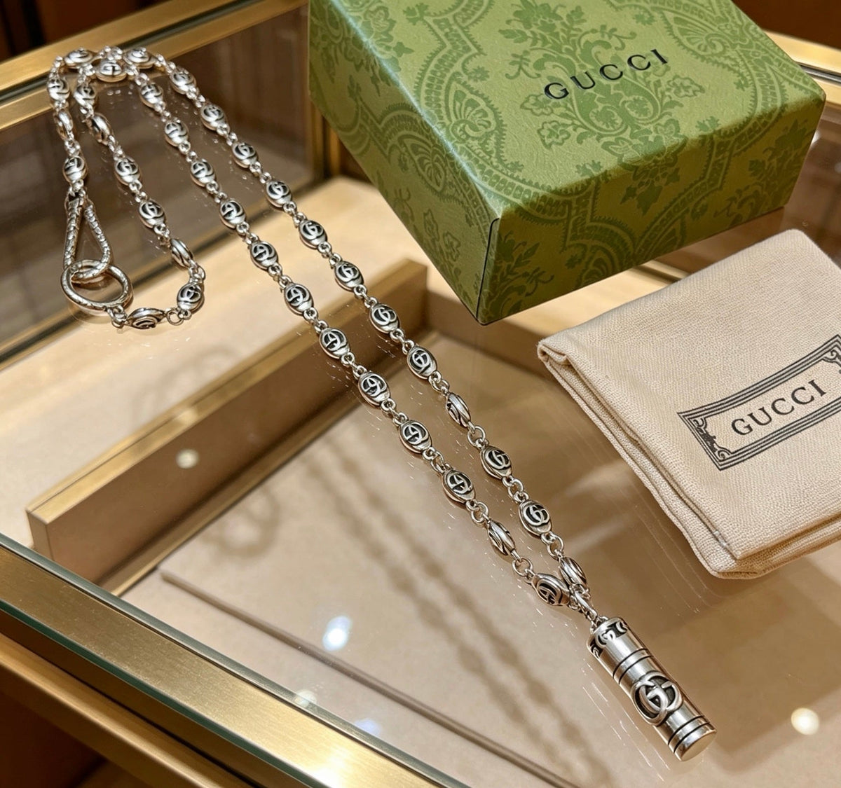 Gucci Anger Forest Chain Distressed Vintage-Inspired Necklace – Style 05 - image 5