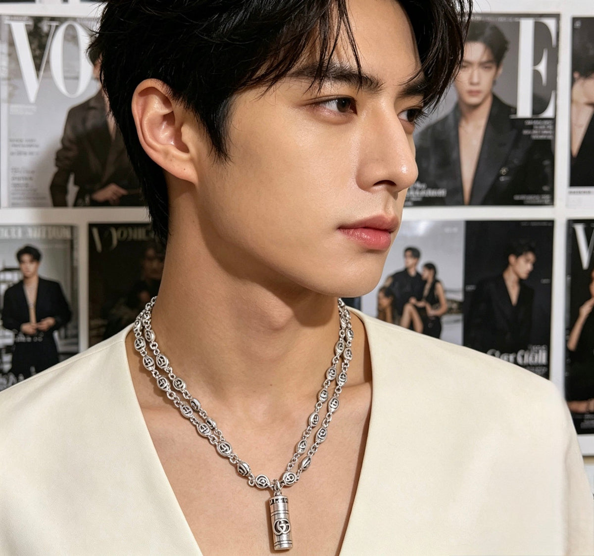 Gucci Anger Forest Chain Distressed Vintage-Inspired Necklace – Style 05 - image 3