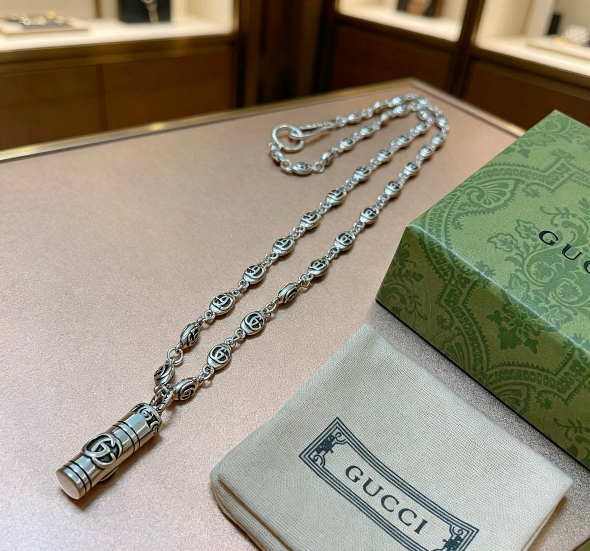 Gucci Anger Forest Chain Distressed Vintage-Inspired Necklace – Style 05 - image 8