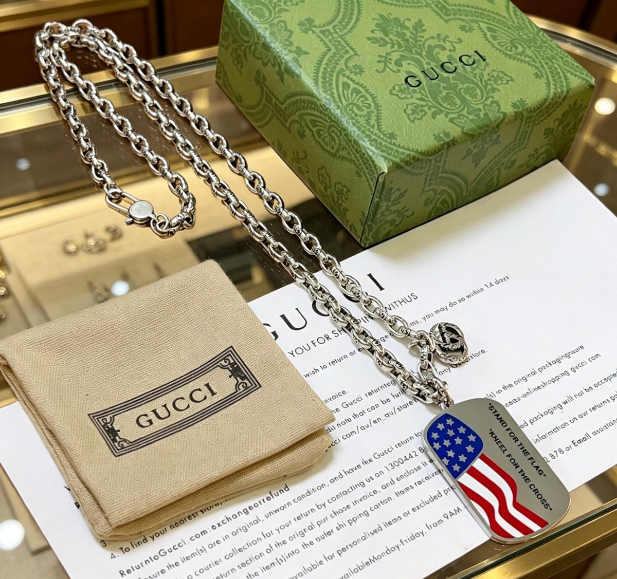 Gucci Anger Forest Chain Distressed Necklace – Style 02 - image 9