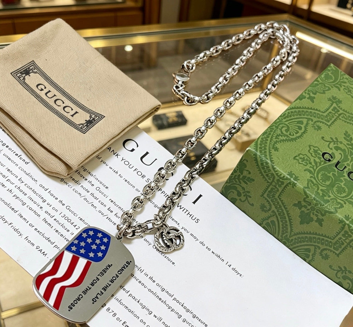 Gucci Anger Forest Chain Distressed Necklace – Style 02 - image 7
