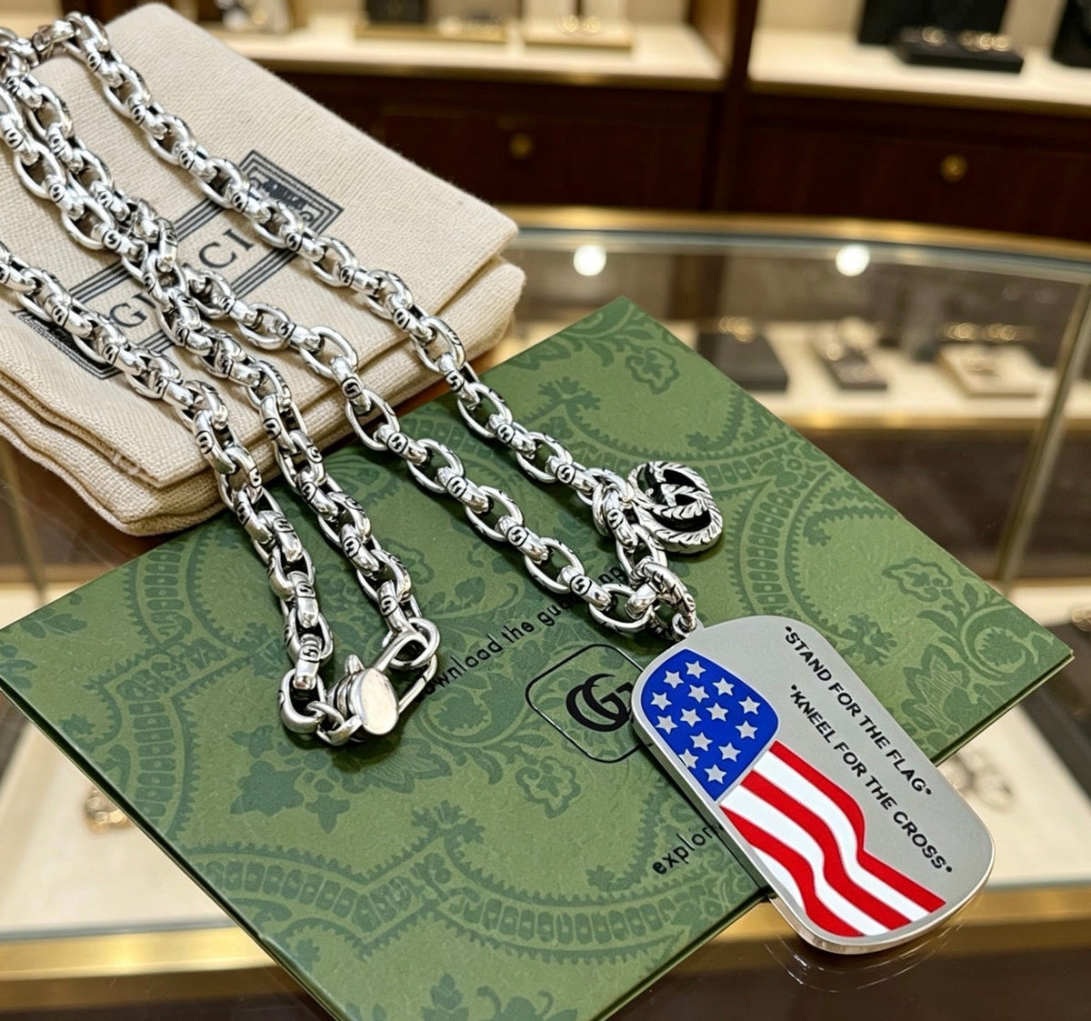 Gucci Anger Forest Chain Distressed Necklace – Style 02 - image 6