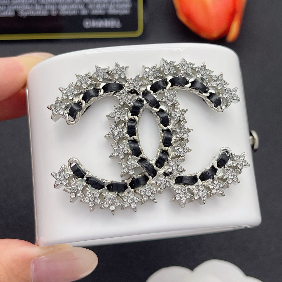 Chanel style acrylic resin bracelets - product photo 1