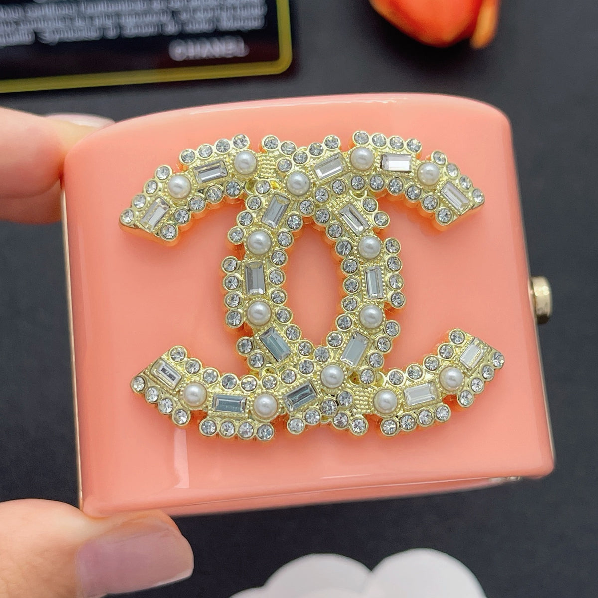 Chanel style acrylic resin bracelets - product photo 1