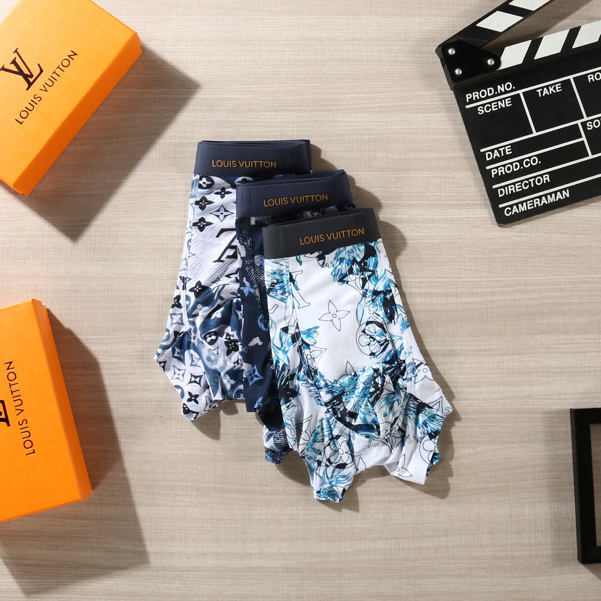 Louis Vuitton White Black Dense Botanical Print Boxer Briefs, image 5