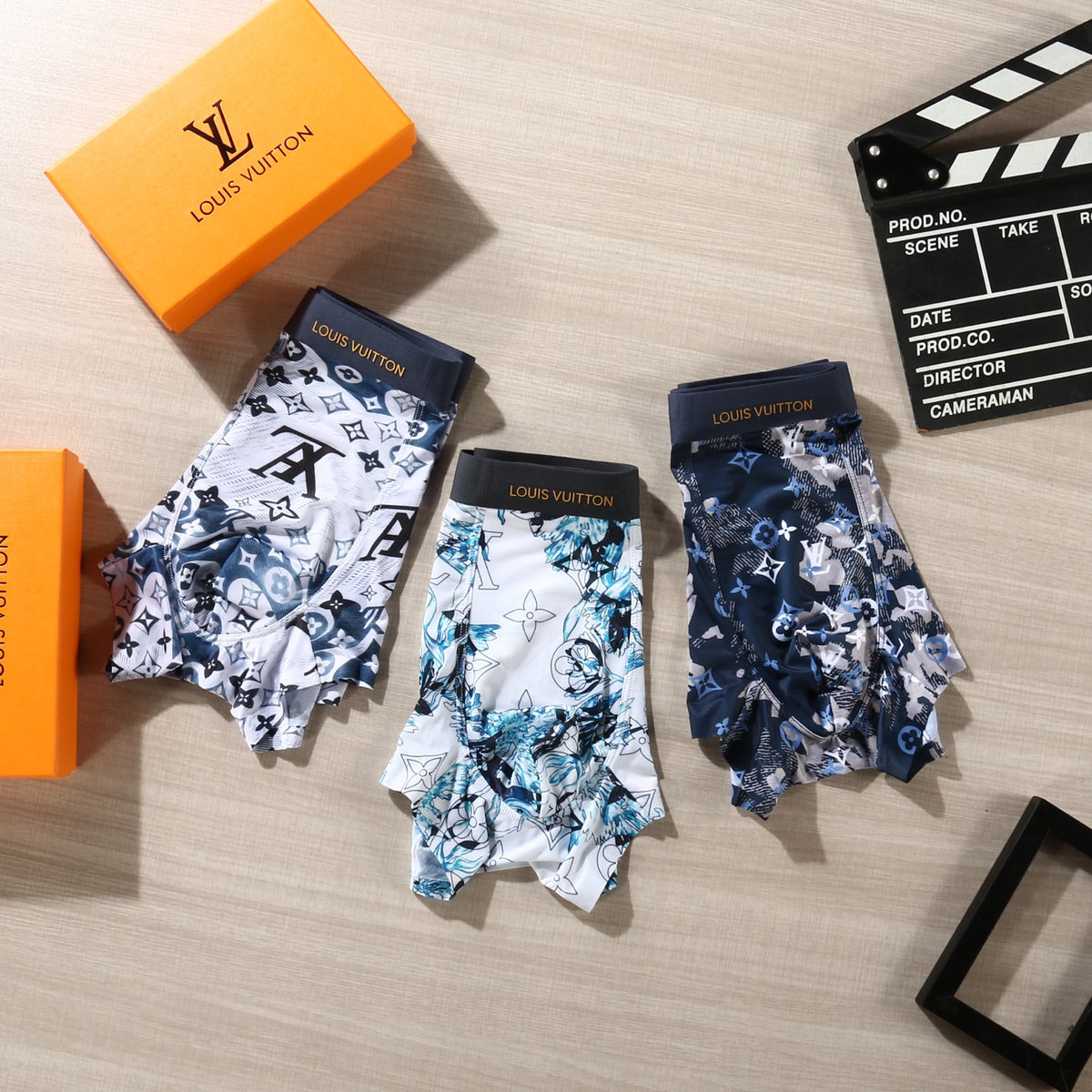 Louis Vuitton White Black Dense Botanical Print Boxer Briefs, image 6