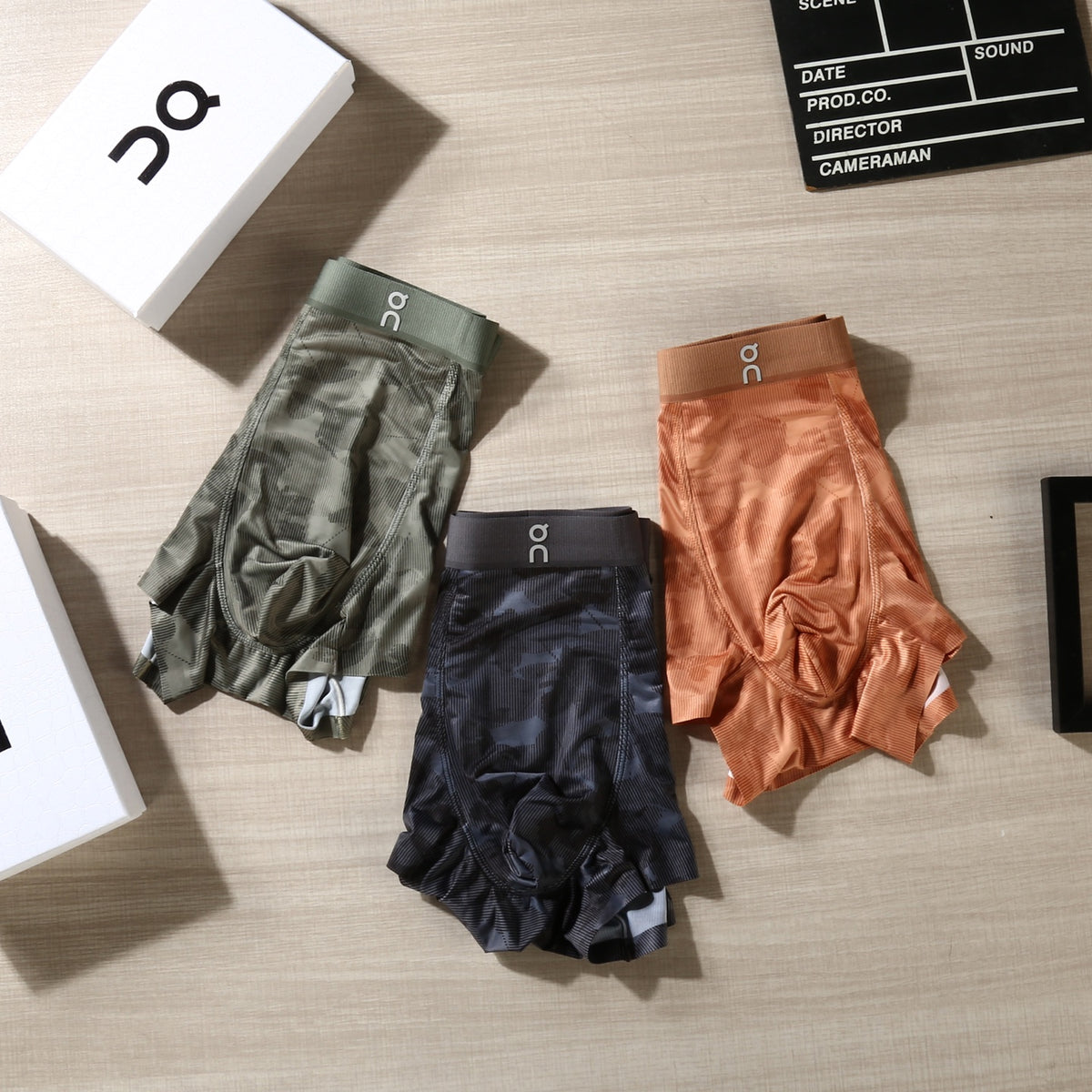 On Green Camouflage Orange Waist Boxer Briefs, image 6