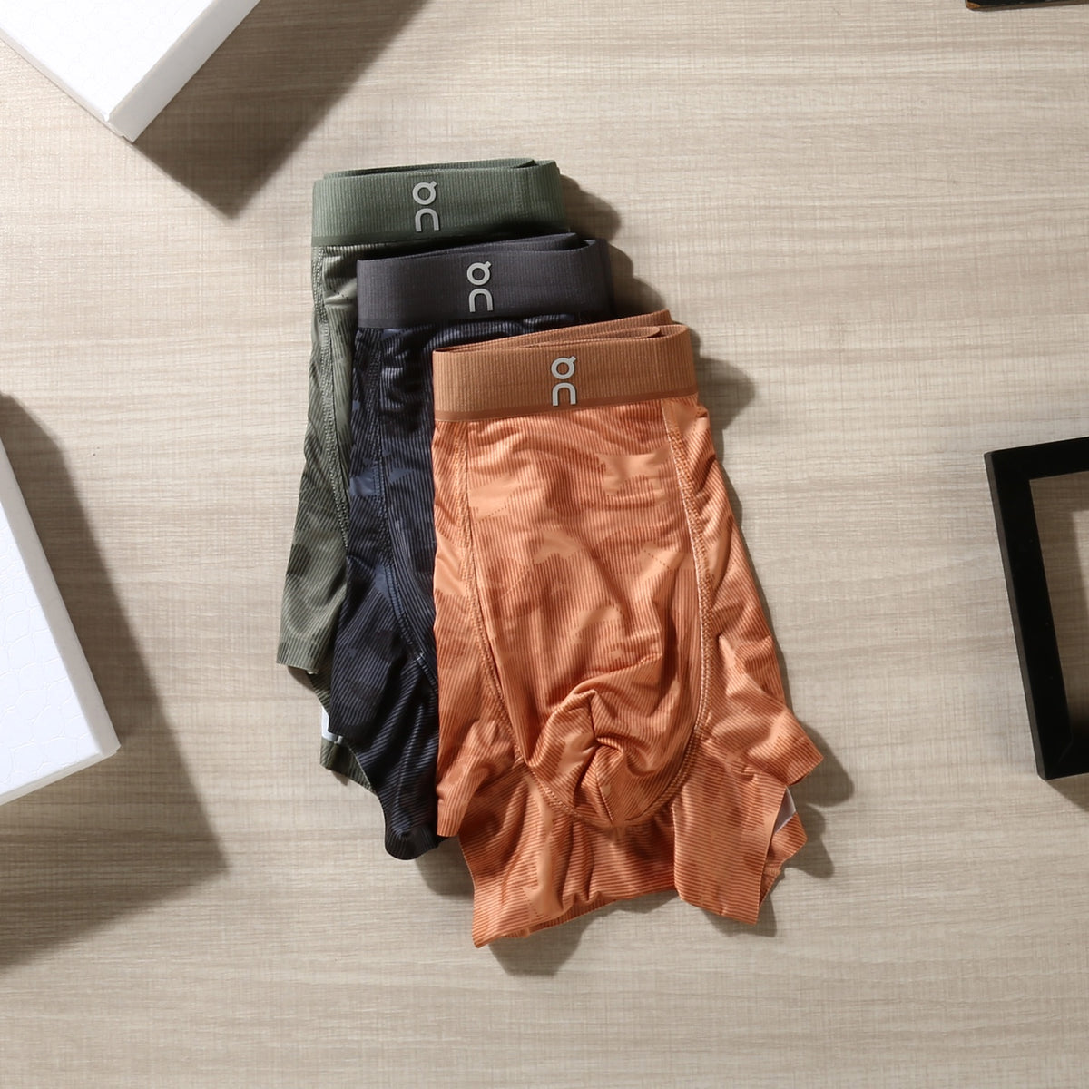 On Green Camouflage Orange Waist Boxer Briefs, image 5