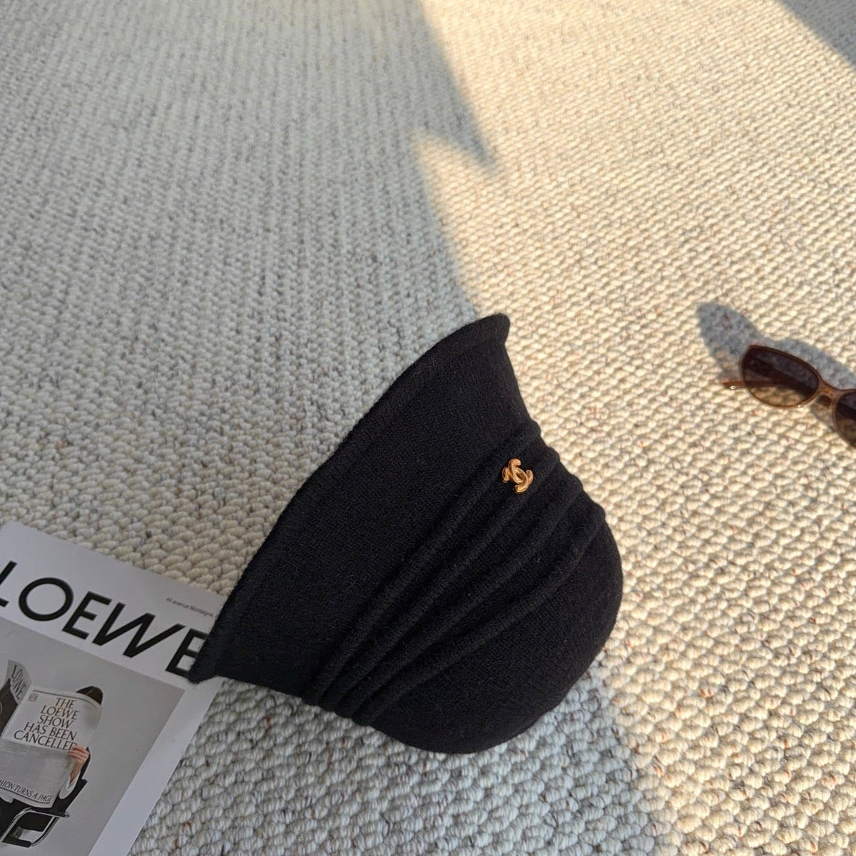 Chanel Wool Metal Logo Bucket Hat - image 6