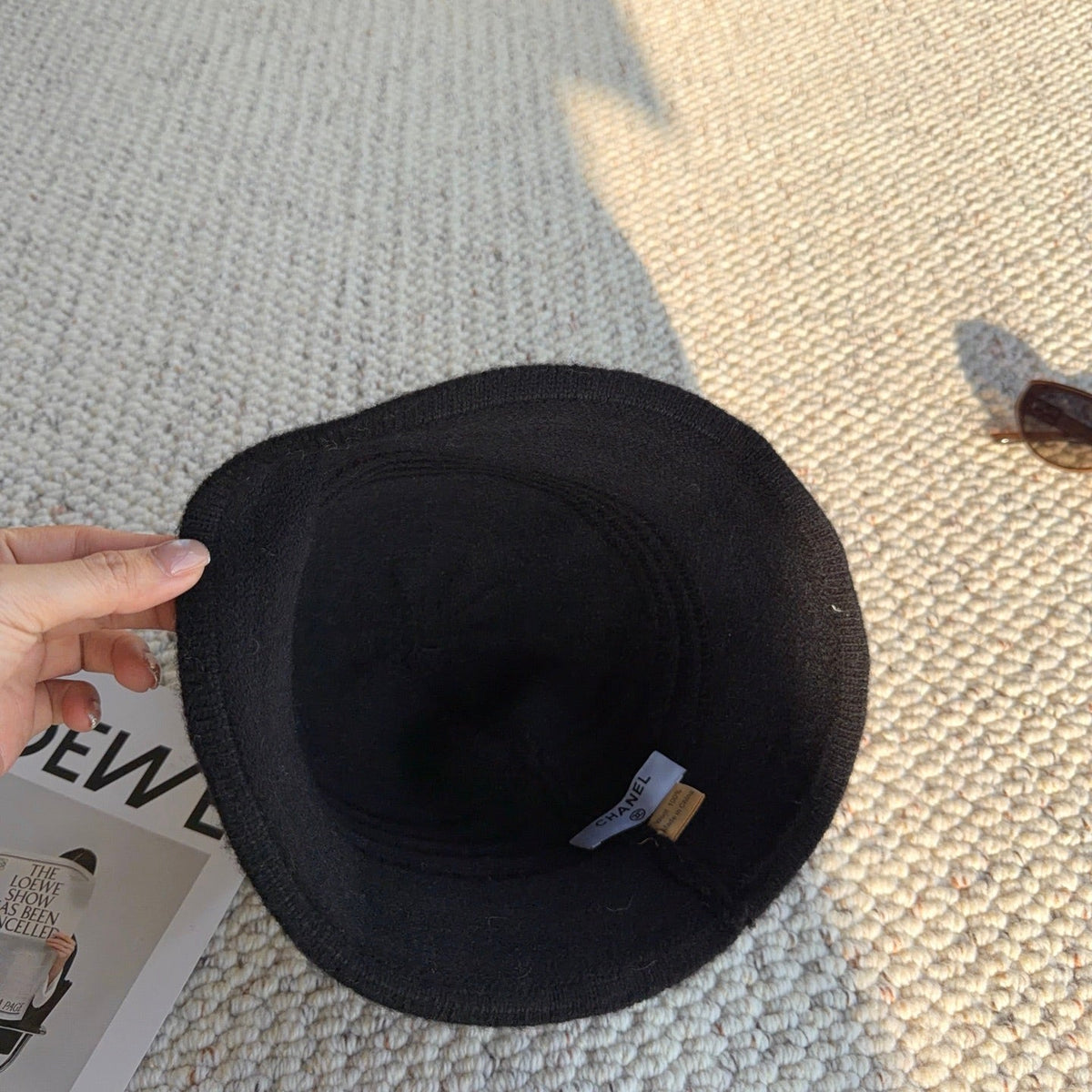 Chanel Wool Metal Logo Bucket Hat - image 4