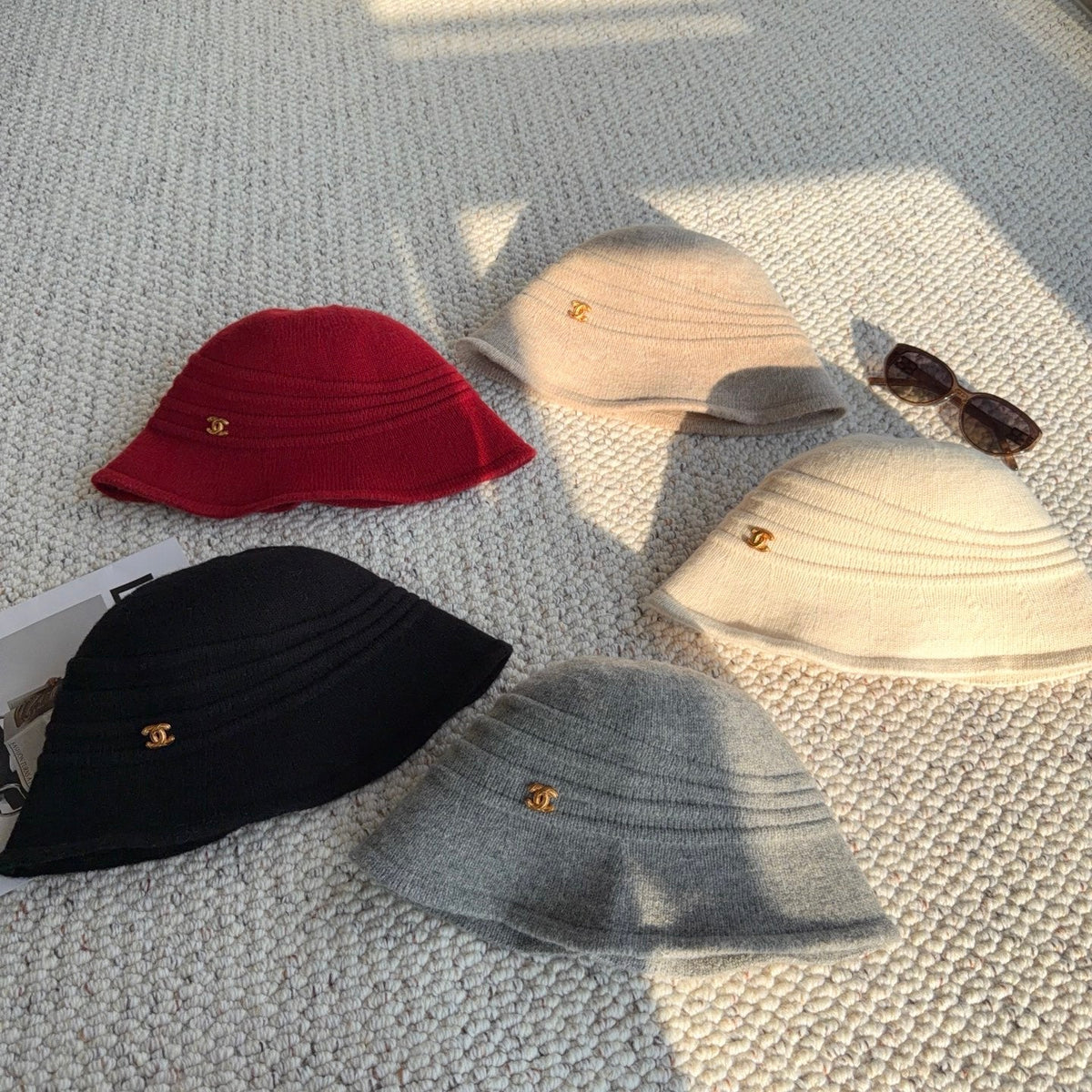 Chanel Wool Metal Logo Bucket Hat - image 8