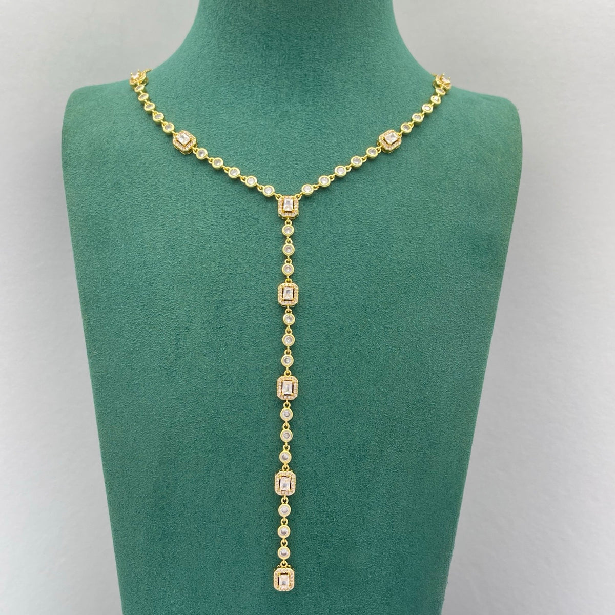 Messika Crystal Y-Drop necklace in Gold Tone, main view